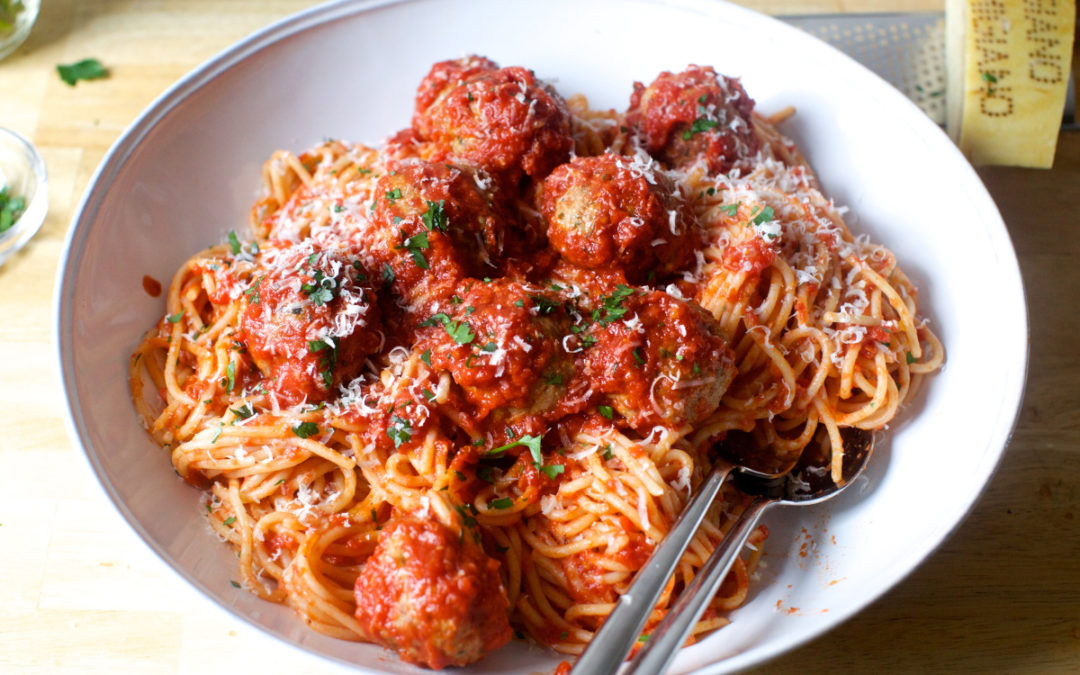 Spaghetti et boulettes de viande sans gluten Spaghetti et boulettes de viande sans gluten