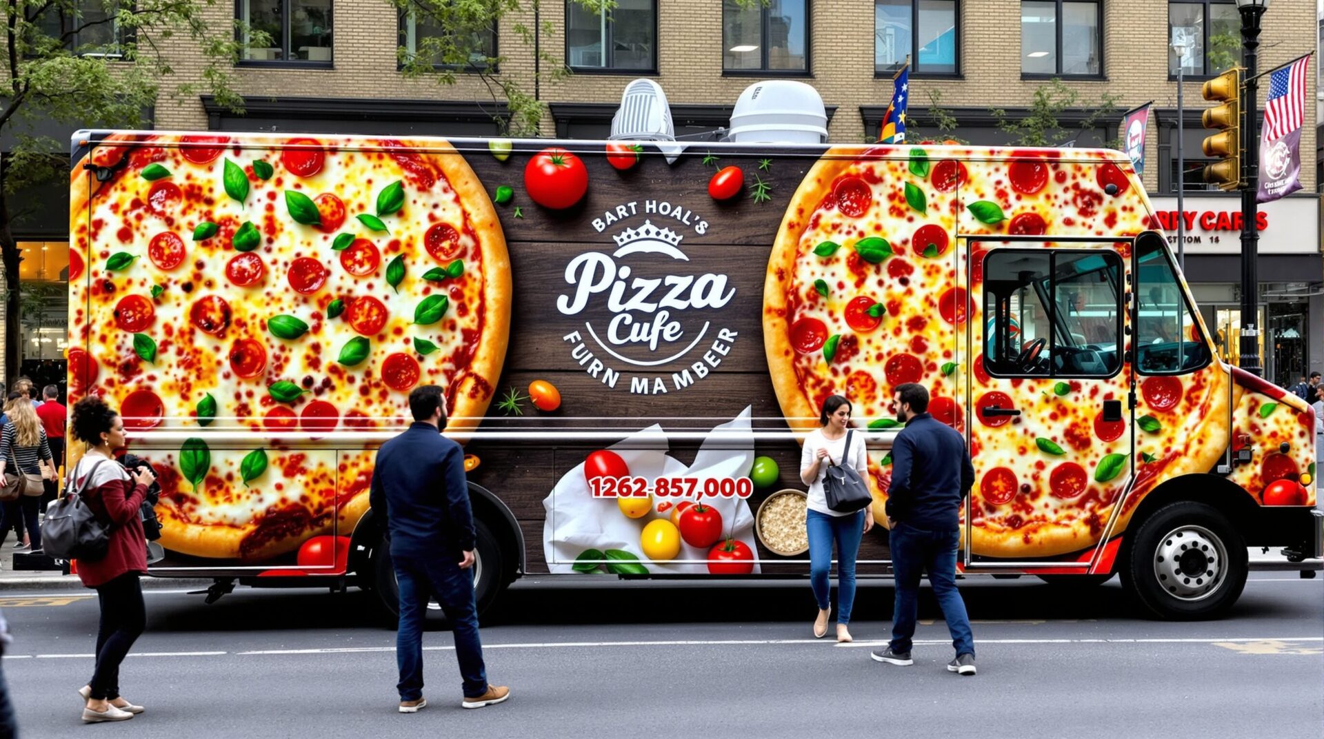 covering camion pizza