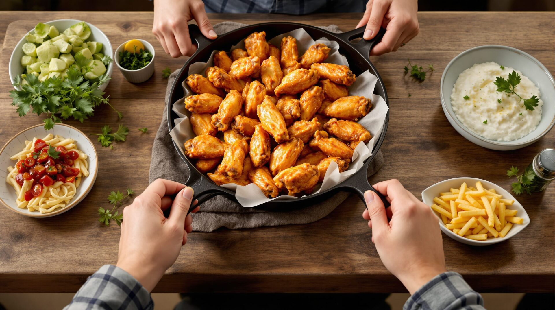 ailes de poulet en cocotte en fonte