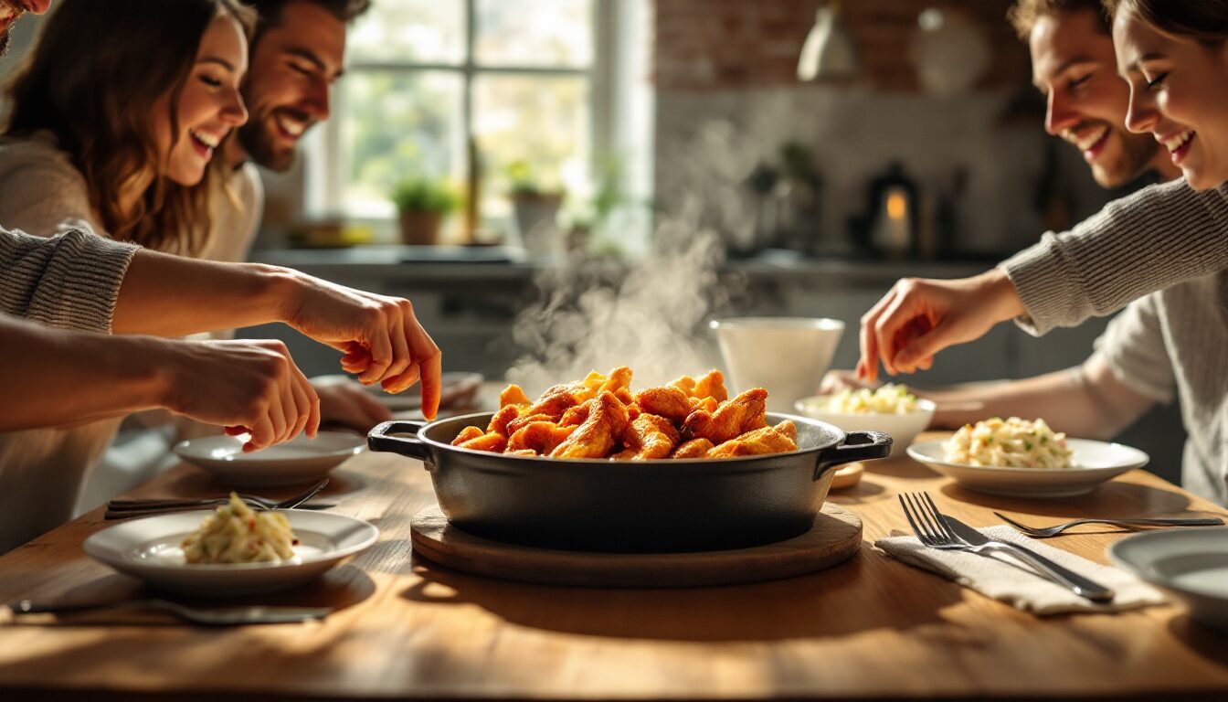 ailes de poulet en cocotte en fonte