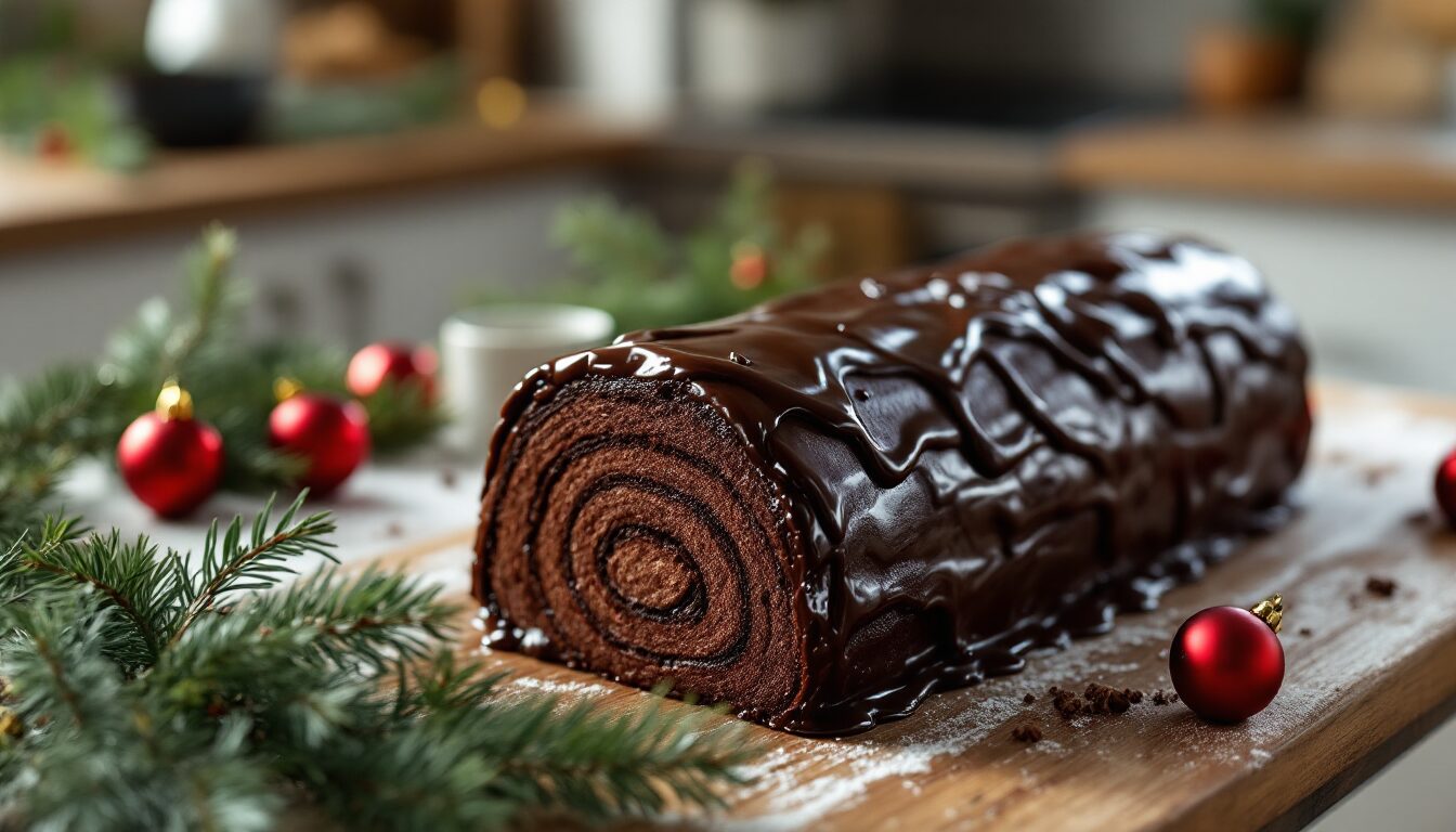 glacage chocolat buche de noel