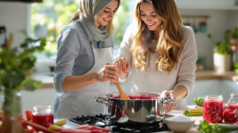 confiture de rhubarbe avec vitpris