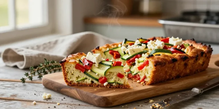 cake courgettes poivrons feta