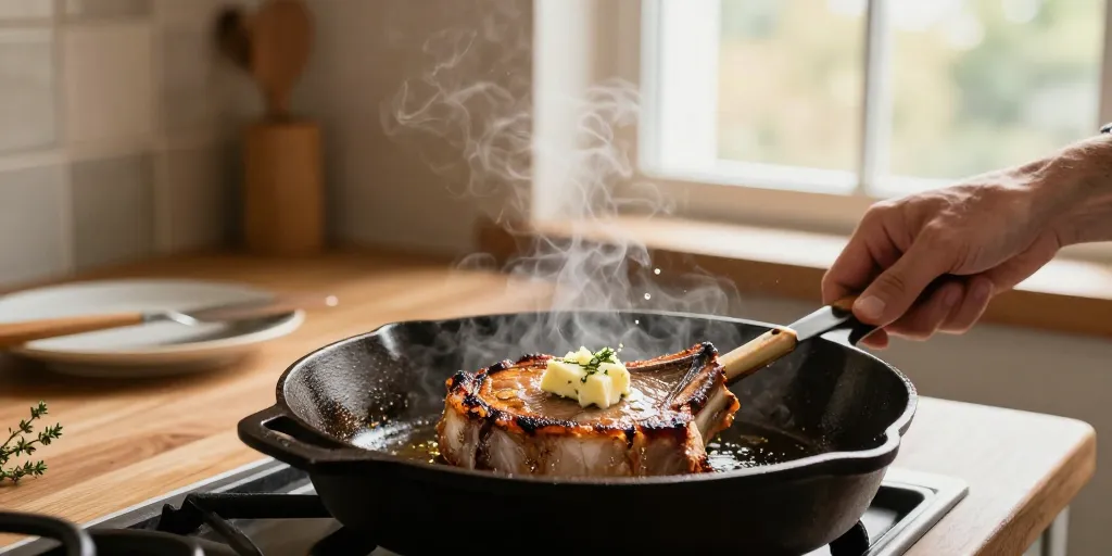 cote de porc a la poele cuisson
