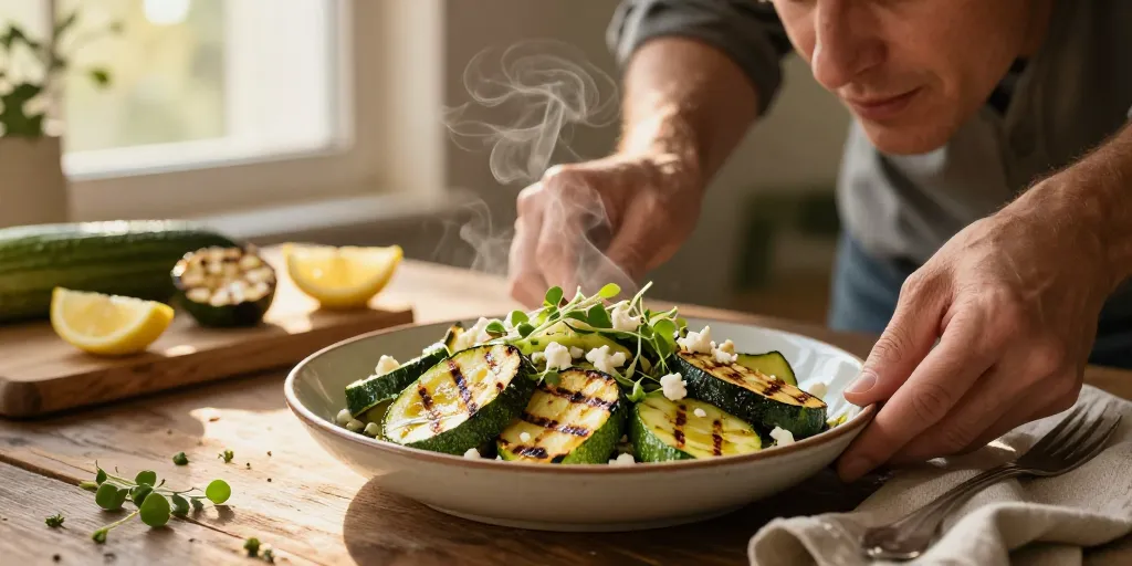 salade courgettes grillées