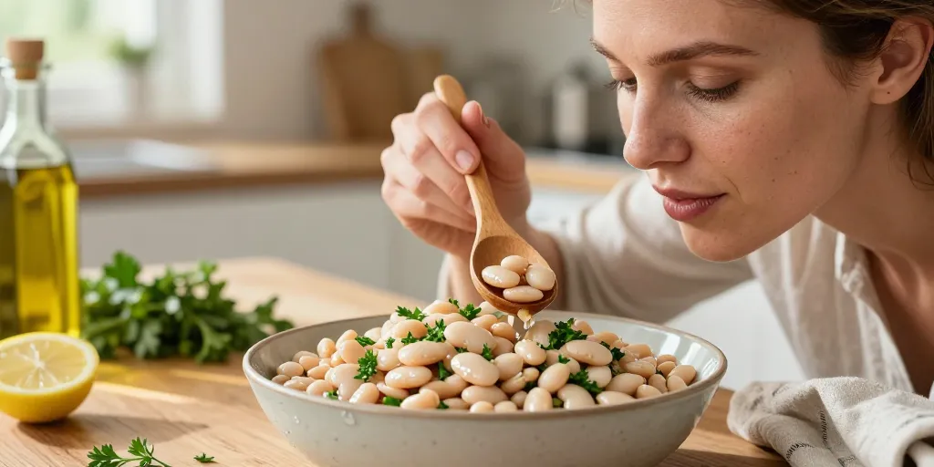 haricots coco en salade