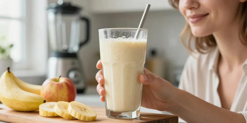 smoothie banane poire pomme