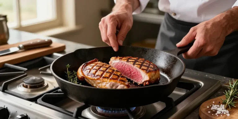 côtelettes de canard à la poêle