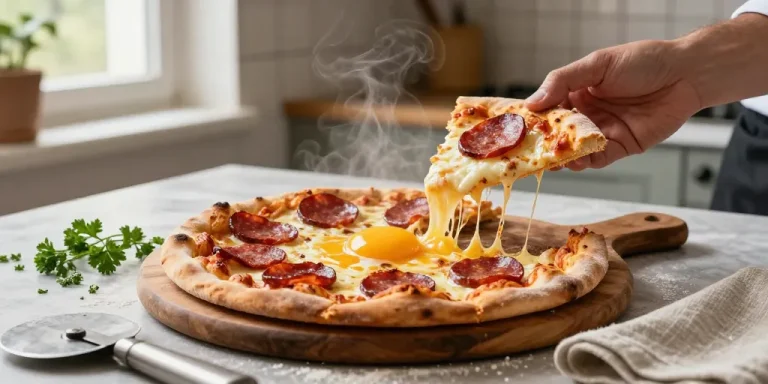 recette pizza chorizo oeuf