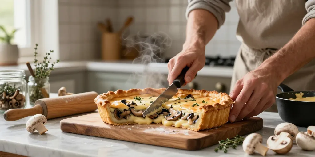 tourte aux champignons bechamel