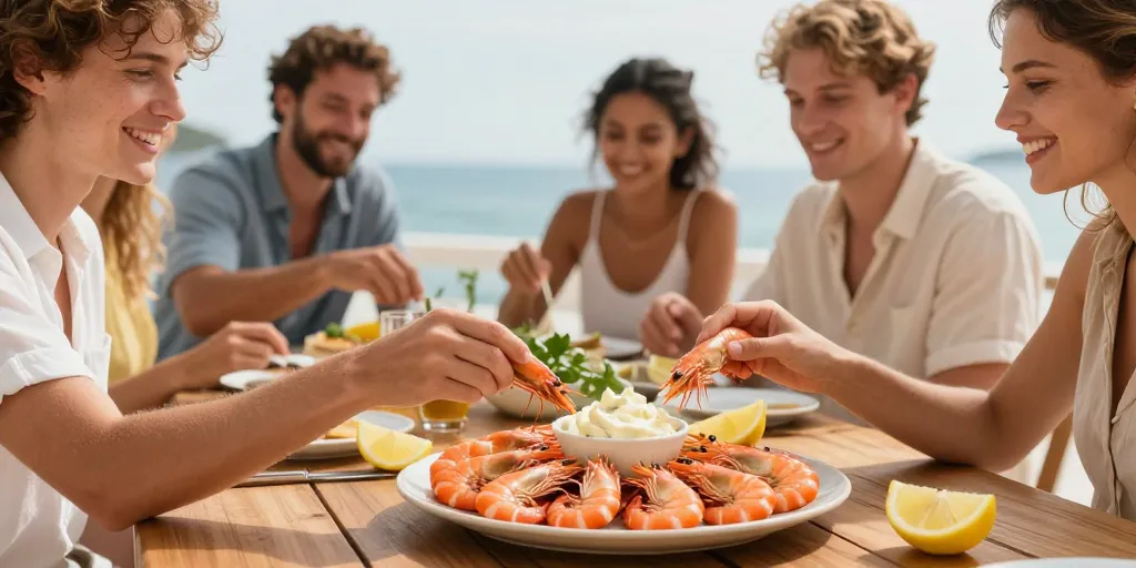 gambas froides mayonnaise