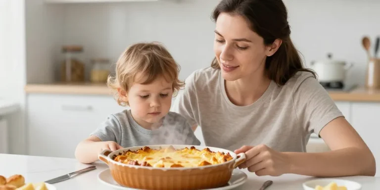 gratin de semoule au jambon