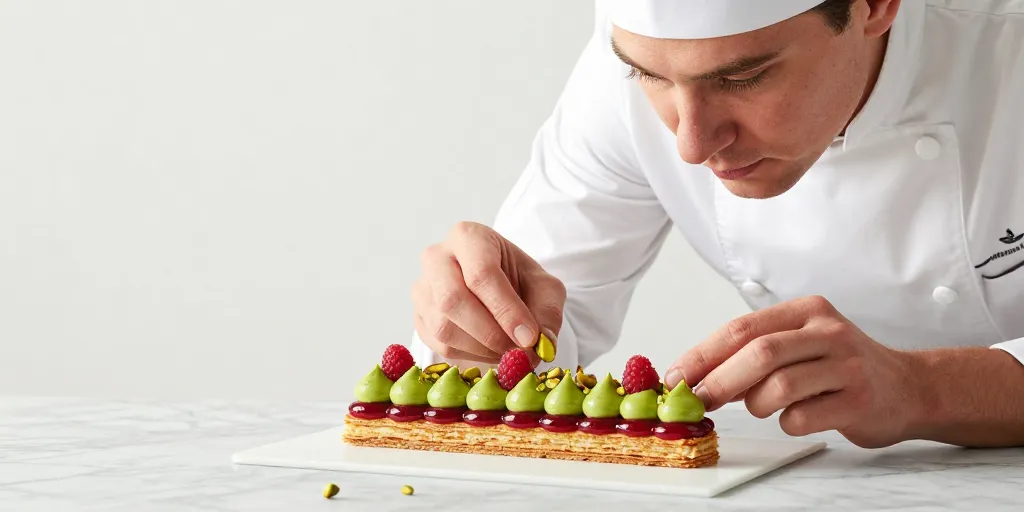 croustillant pistache framboise
