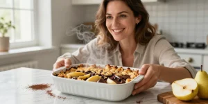 crumble poire chocolat cyril lignac