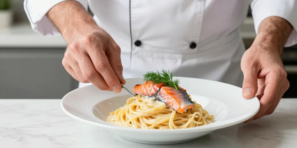 linguine al salmone