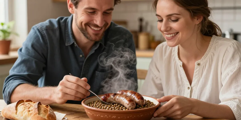 saucisses lentilles facile