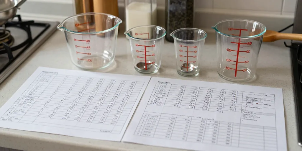 tableau litre cl ml