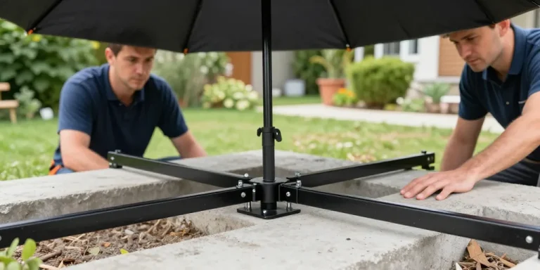 comment installer parasol déporté