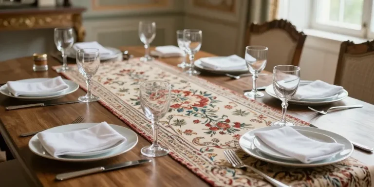 Table de fêtes : le chemin de table, secret d'un dressage réussi